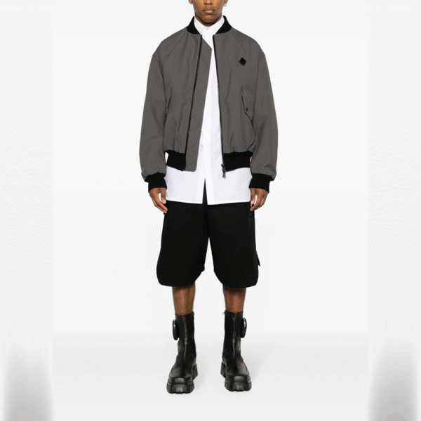 Bomber jacket with inserts