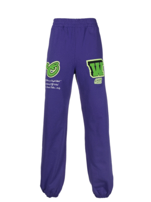 Sweatpants with logo patch